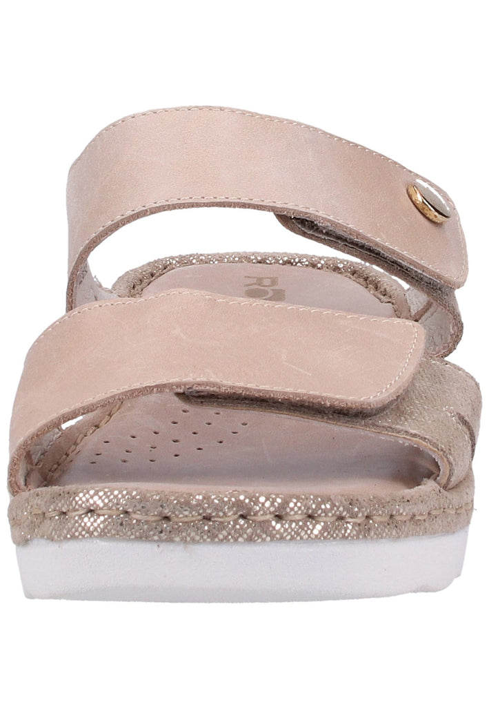 Rohde Pantoletten Veloursleder Beige - surf4shoes