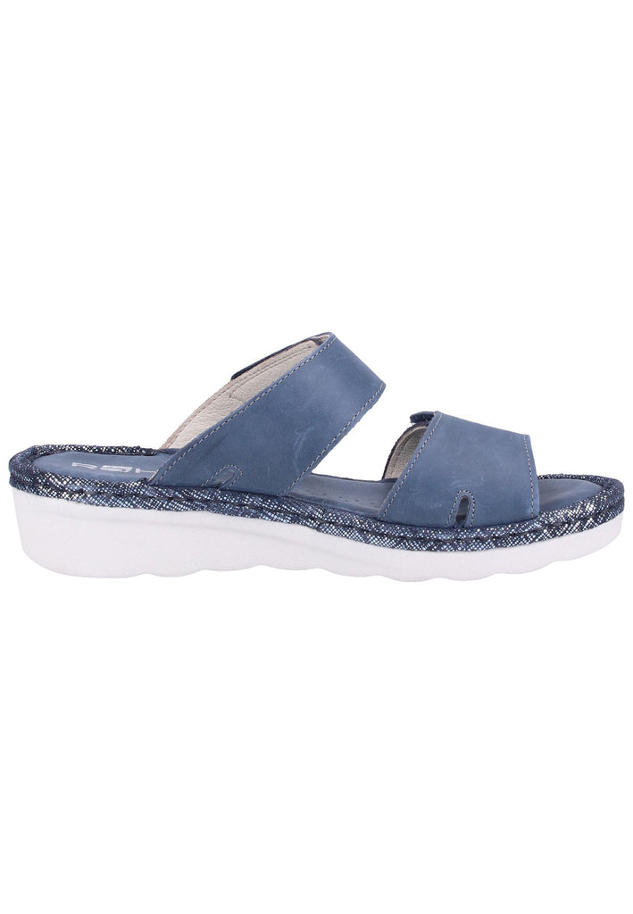 Rohde Pantoletten Leder dunkelblau - surf4shoes