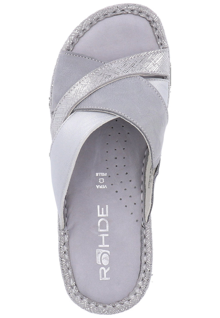 Rohde Pantoletten Veloursleder Grau - surf4shoes