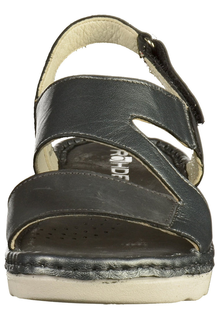 Rohde Sandalen Leder Schwarz - surf4shoes