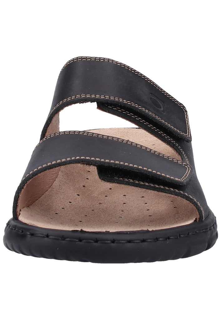 Rohde Pantoletten Nubukleder Schwarz - surf4shoes