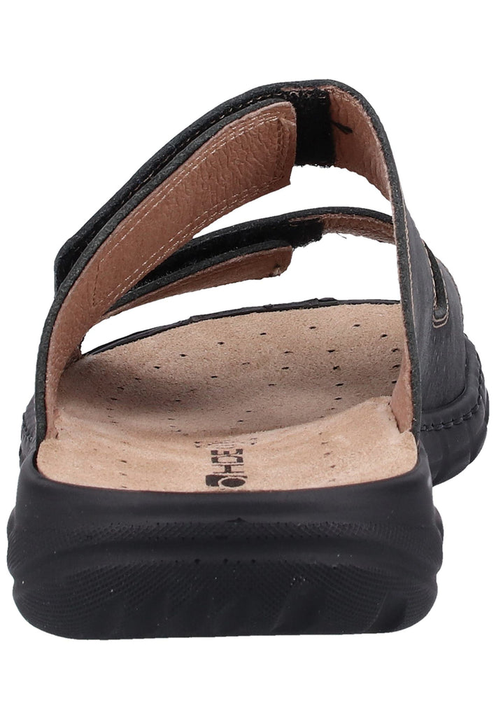 Rohde Pantoletten Nubukleder Schwarz - surf4shoes