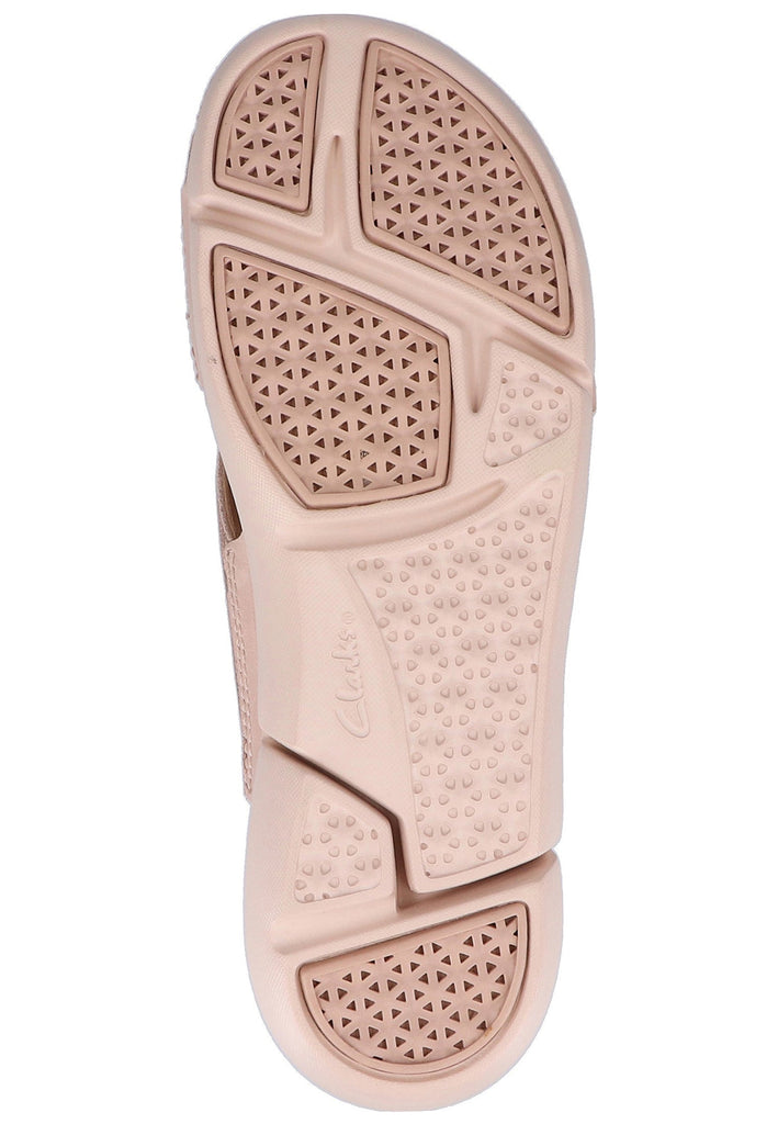 Clarks Sandalen Veloursleder Nude - surf4shoes