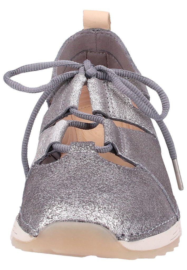 Clarks Halbschuhe Nubukleder Silber - surf4shoes