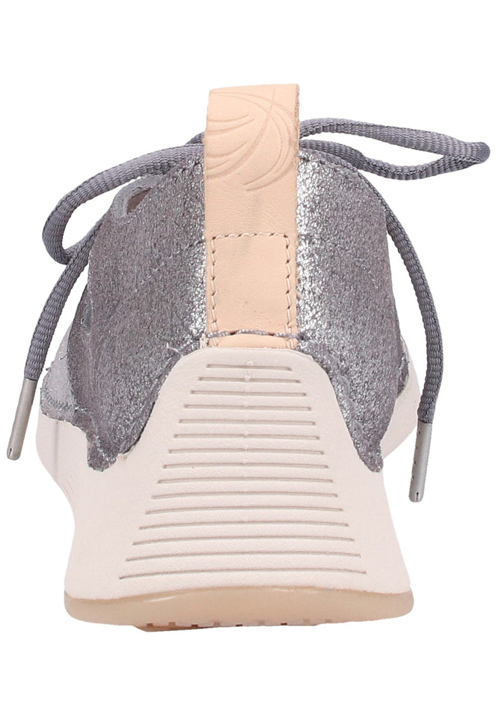 Clarks Halbschuhe Nubukleder Silber - surf4shoes