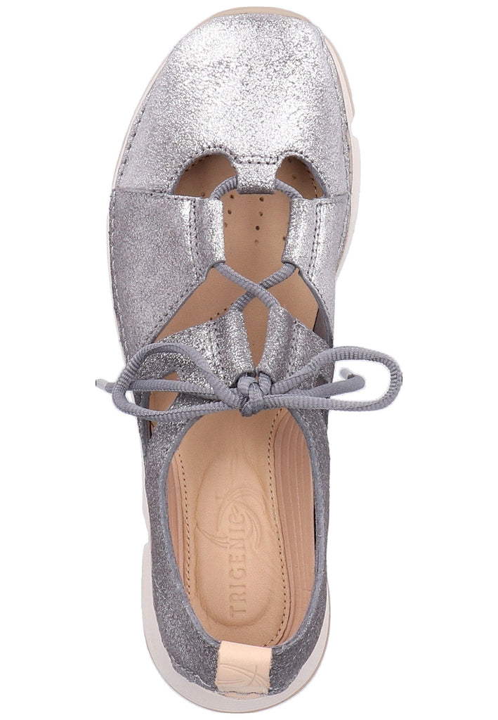 Clarks Halbschuhe Nubukleder Silber - surf4shoes