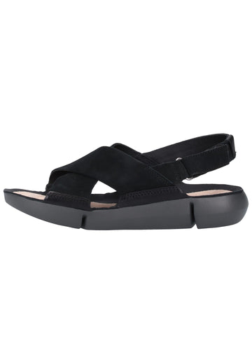 Clarks Sandalen Nubukleder Schwarz - surf4shoes