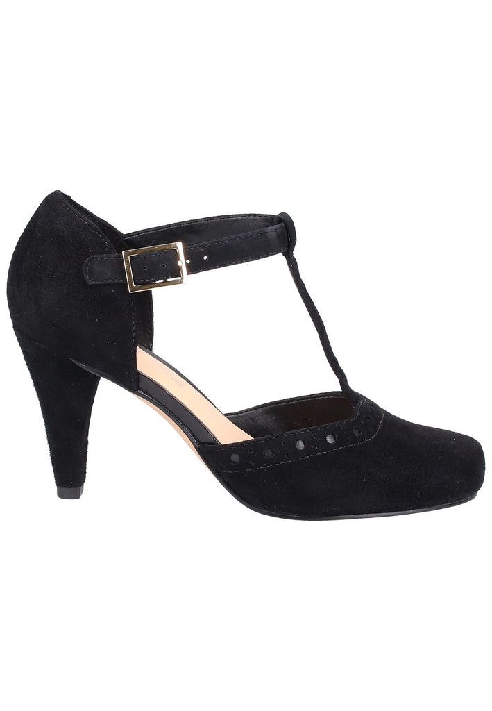 Clarks Pumps Veloursleder Schwarz - surf4shoes