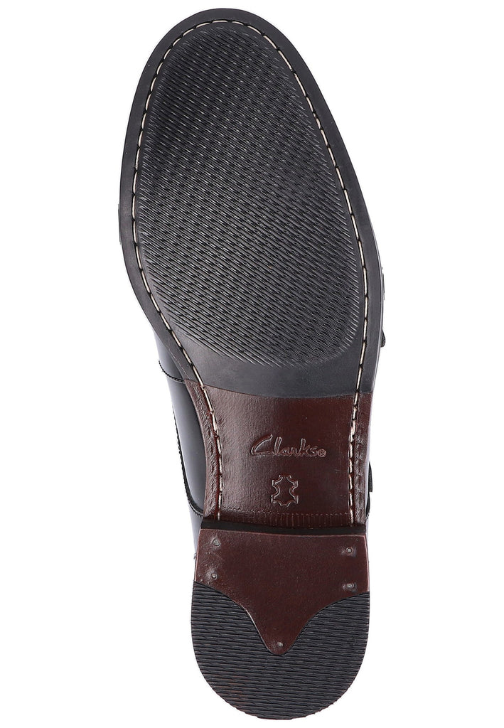 Clarks Businessschuhe Leder Schwarz - surf4shoes