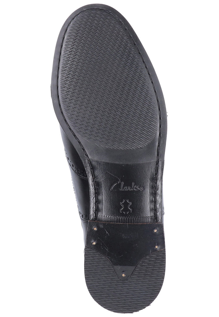 Clarks Businessschuhe Leder Schwarz - surf4shoes
