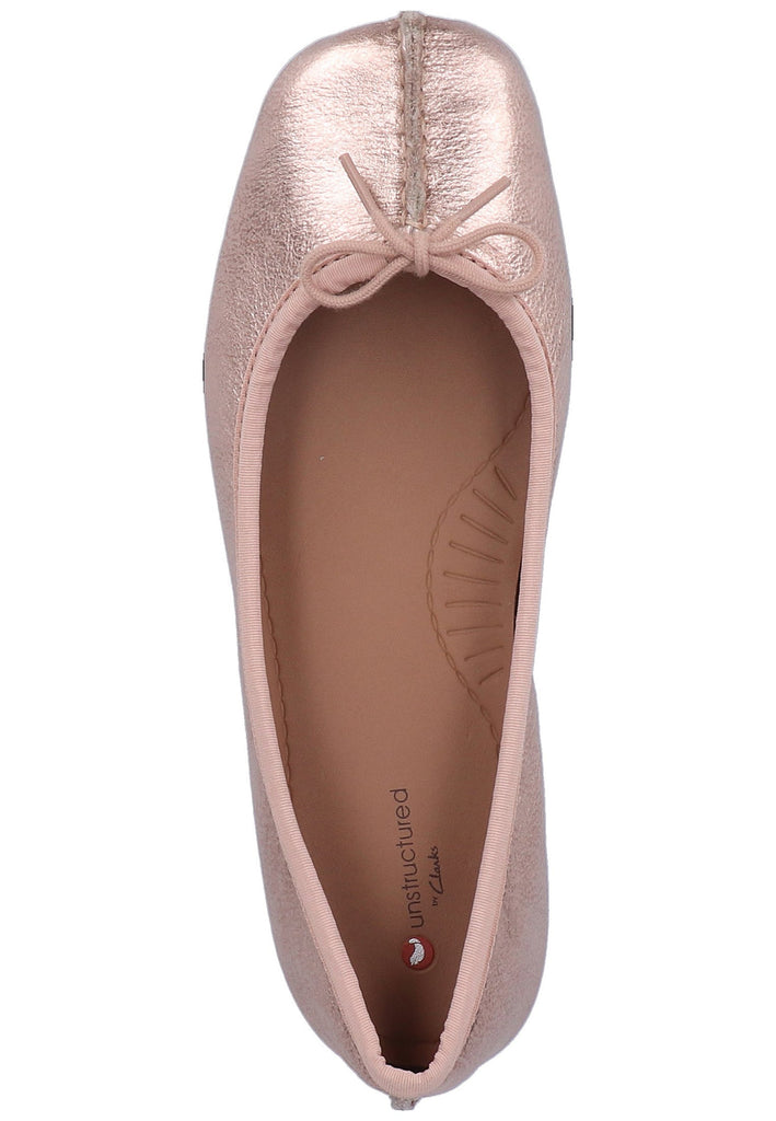 Clarks Ballerinas Leder Rosegold - surf4shoes