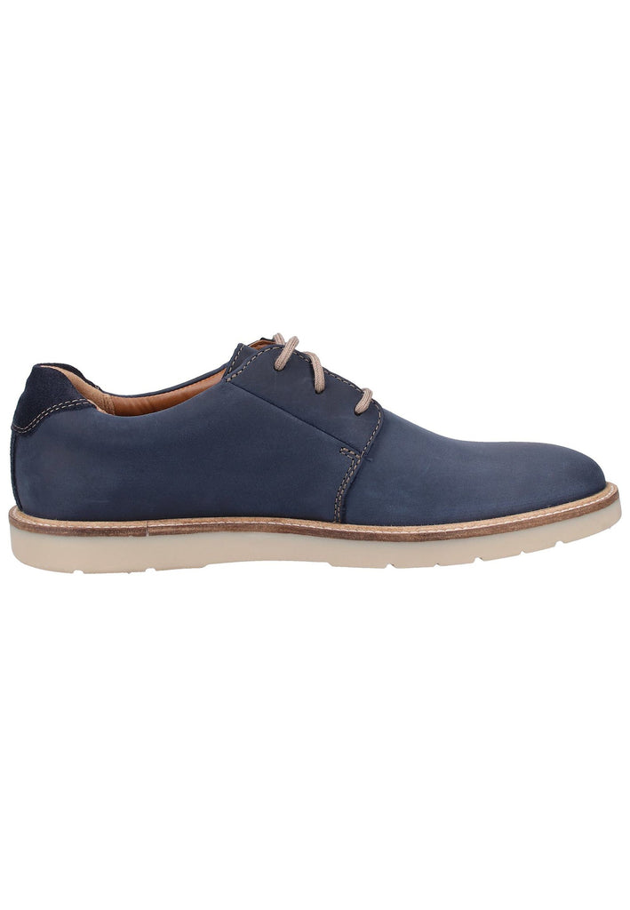 Clarks Halbschuhe Leder Navy - surf4shoes