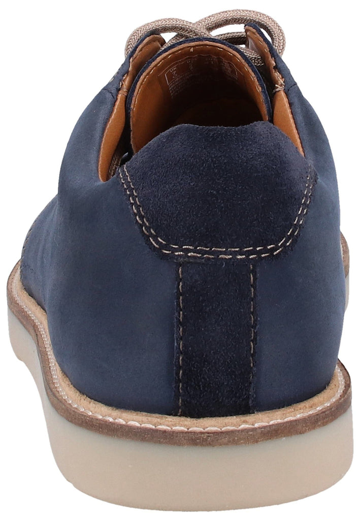 Clarks Halbschuhe Leder Navy - surf4shoes