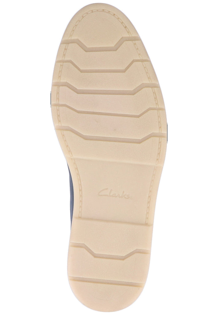 Clarks Halbschuhe Leder Navy - surf4shoes