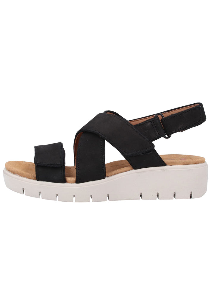 Clarks Sandalen Nubuk / Naturleder Schwarz - surf4shoes