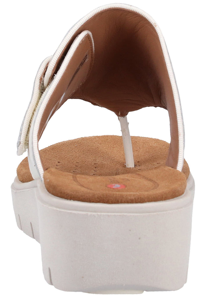 Clarks Zehensteg Leder Weiß - surf4shoes