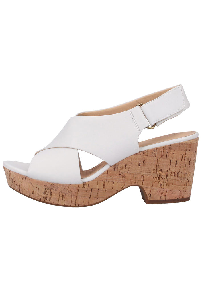 Clarks Sandalen Leder Weiß - surf4shoes