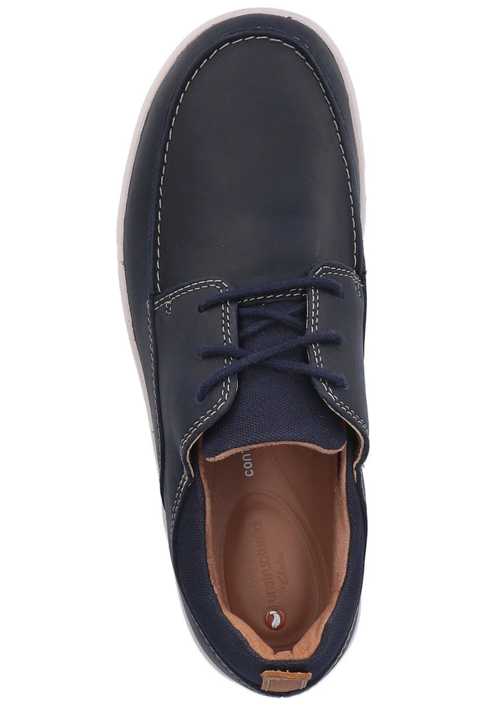 Clarks Halbschuhe Leder/Textil Navy - surf4shoes
