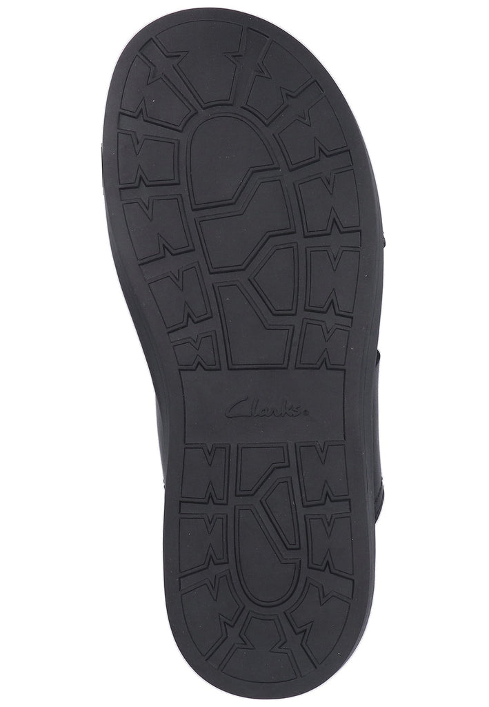 Clarks Pantoletten Leder Schwarz - surf4shoes