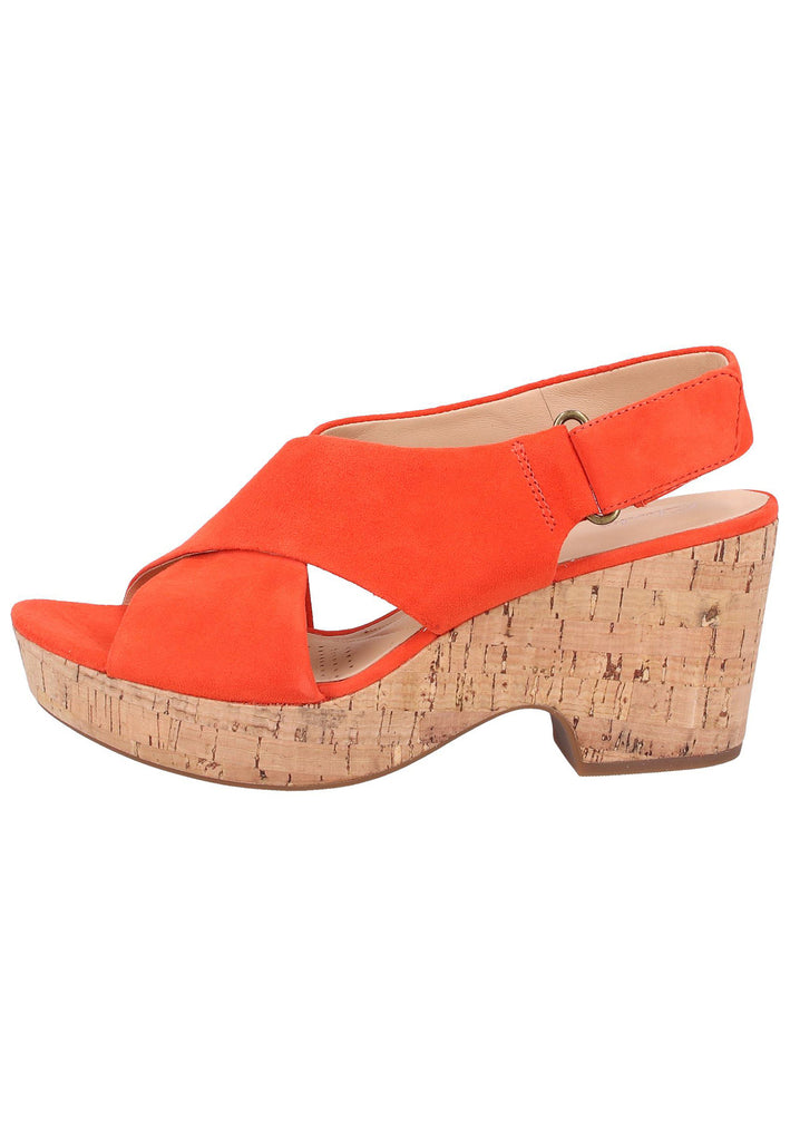 Clarks Sandalen Veloursleder Orange - surf4shoes
