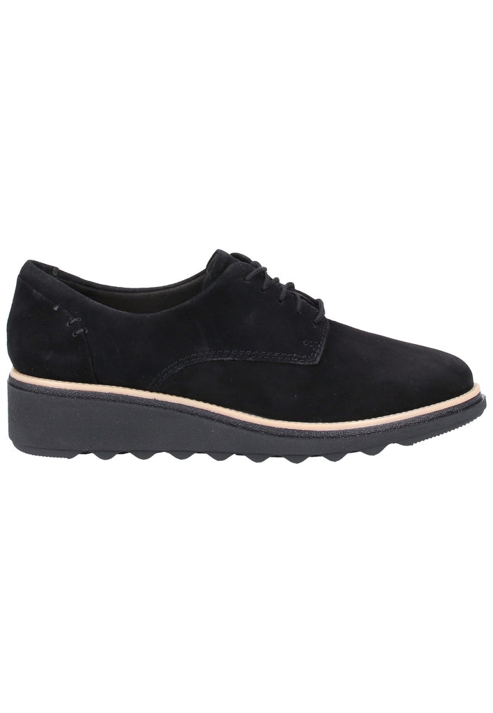 Clarks Halbschuhe Nubukleder Schwarz - surf4shoes