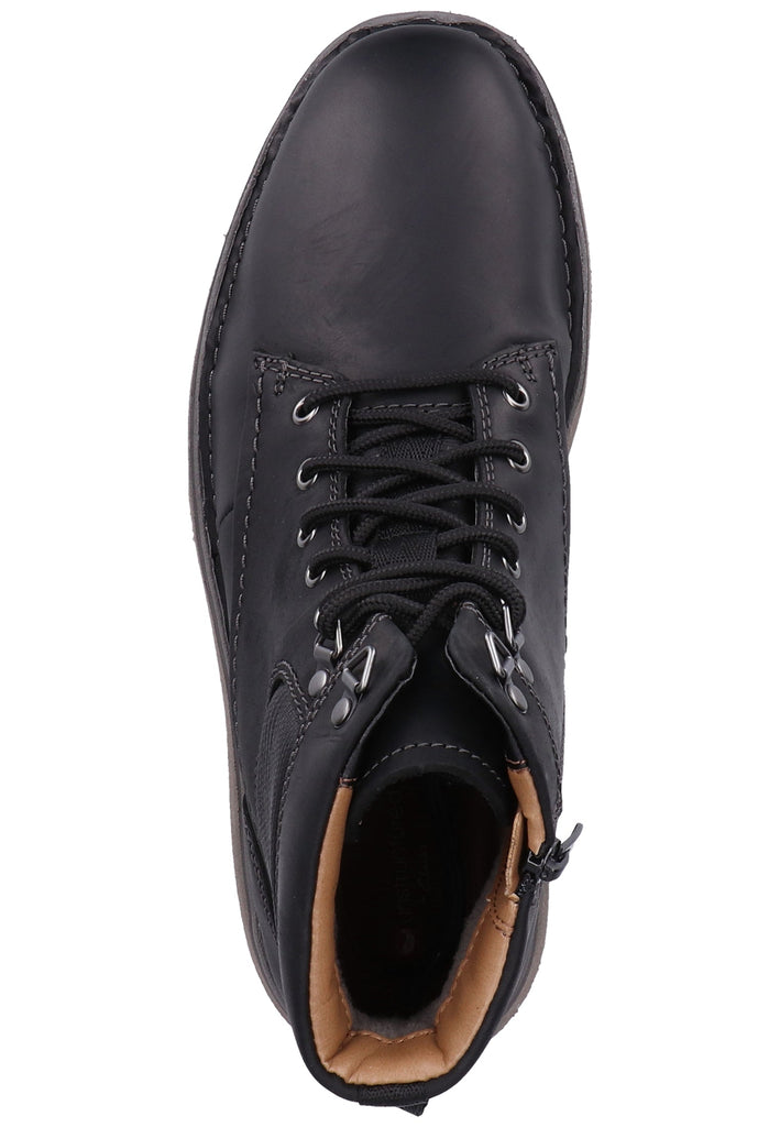 Clarks Stiefelette Leder Schwarz - surf4shoes