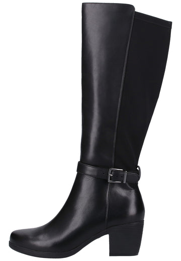 Clarks Stiefel Leder Schwarz - surf4shoes
