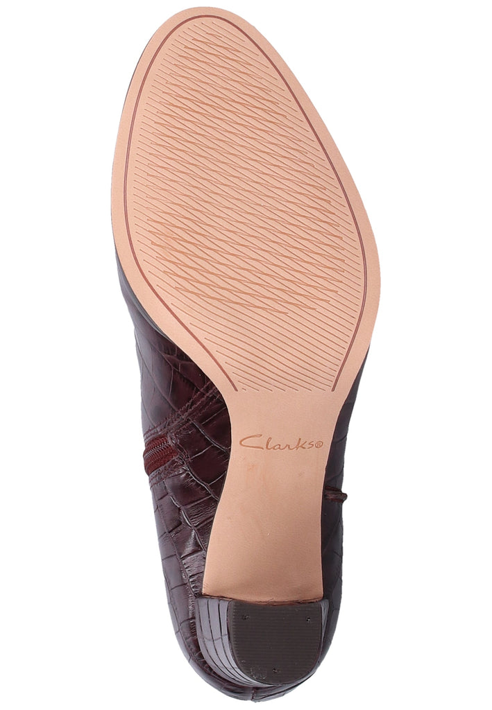 Clarks Stiefelette Leder Burgundy - surf4shoes