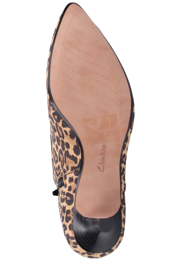 Clarks Stiefelette Veloursleder Leopard - surf4shoes