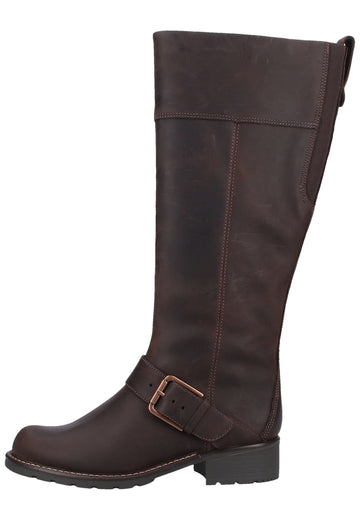 Clarks Stiefel Leder Dunkelbraun - surf4shoes