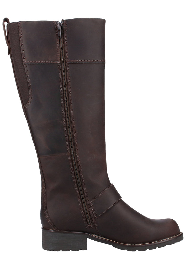 Clarks Stiefel Leder Dunkelbraun - surf4shoes