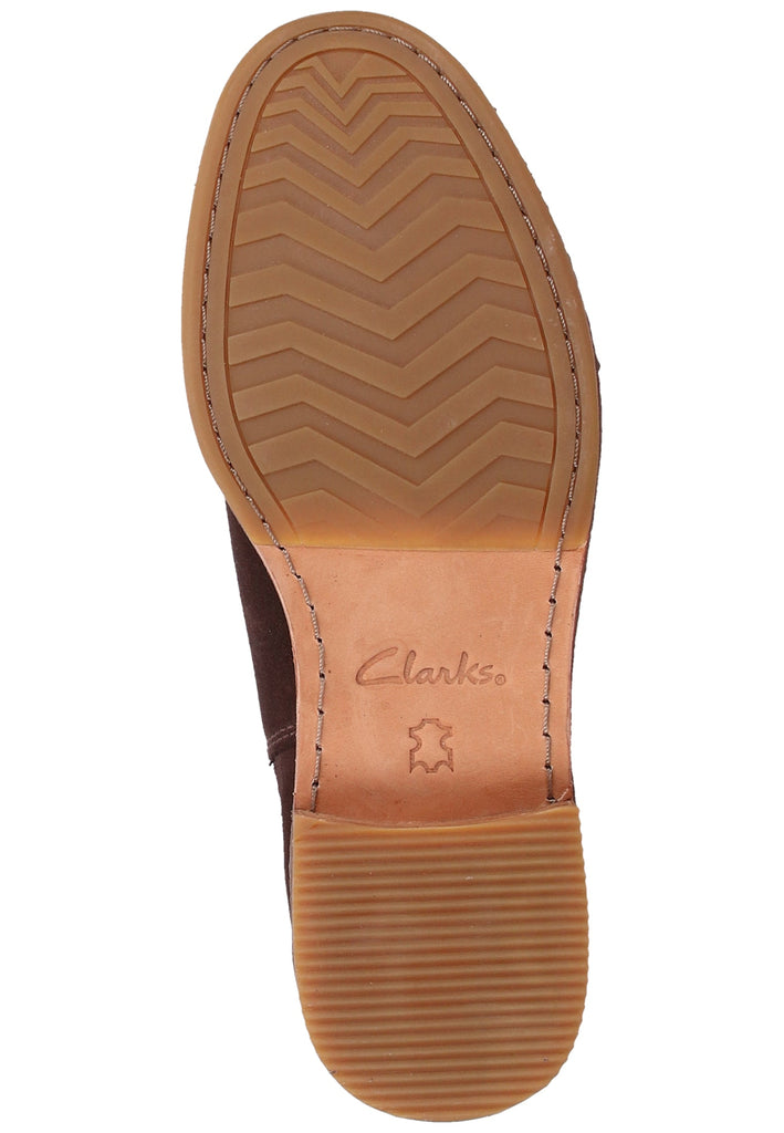 Clarks Stiefelette Veloursleder Dunkelbraun - surf4shoes