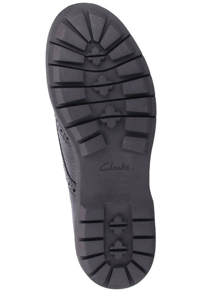 Clarks Halbschuhe Leder Schwarz - surf4shoes
