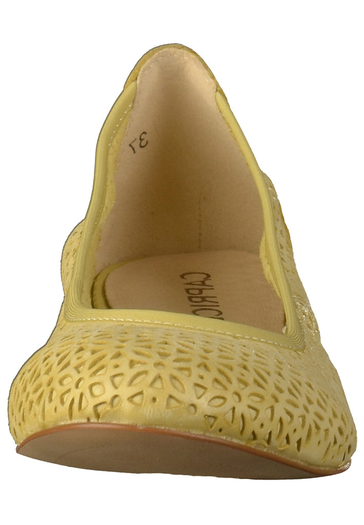 Caprice Ballerinas Nappaleder Gelb - surf4shoes