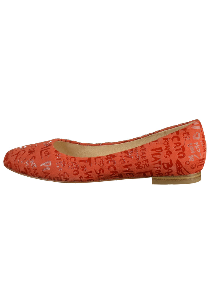 Caprice Ballerinas Leder Orange - surf4shoes