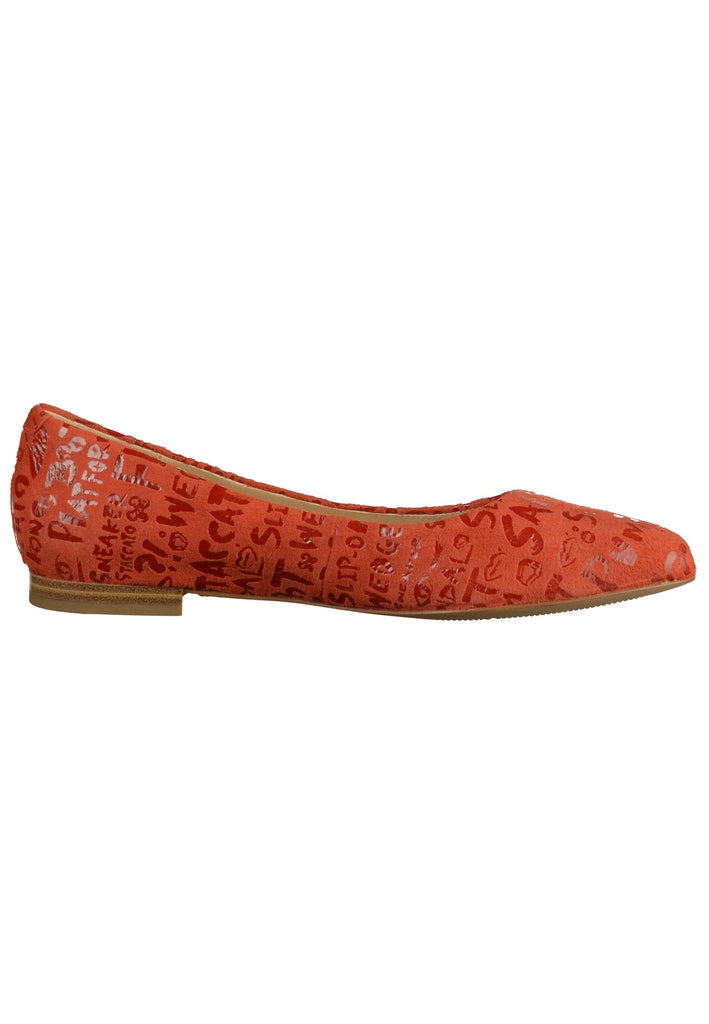 Caprice Ballerinas Leder Orange - surf4shoes