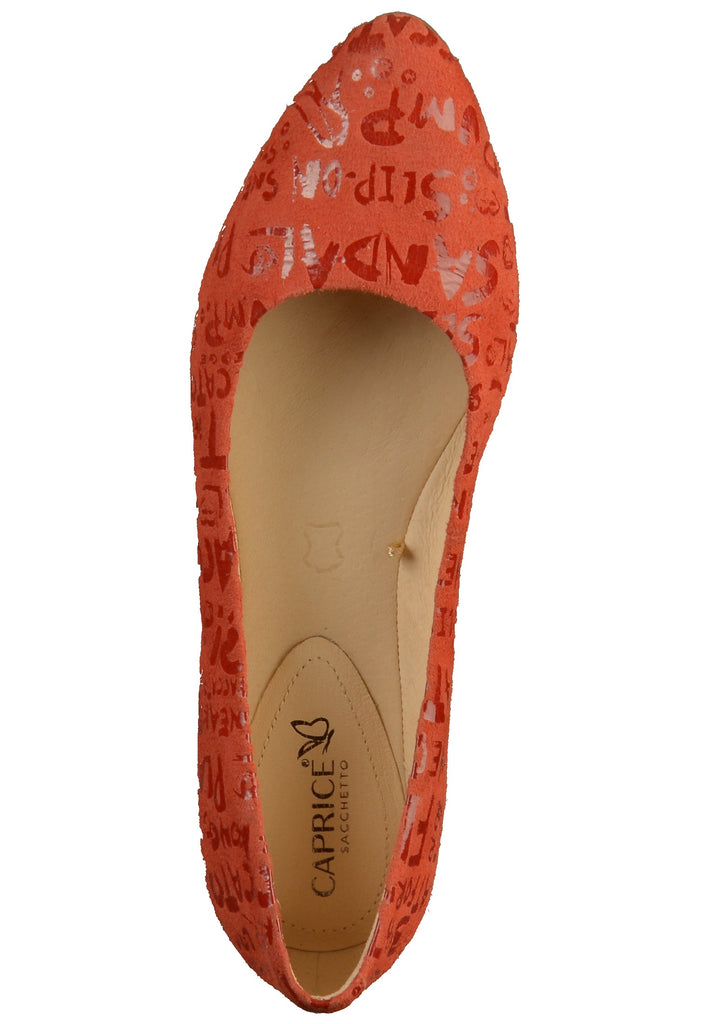 Caprice Ballerinas Leder Orange - surf4shoes