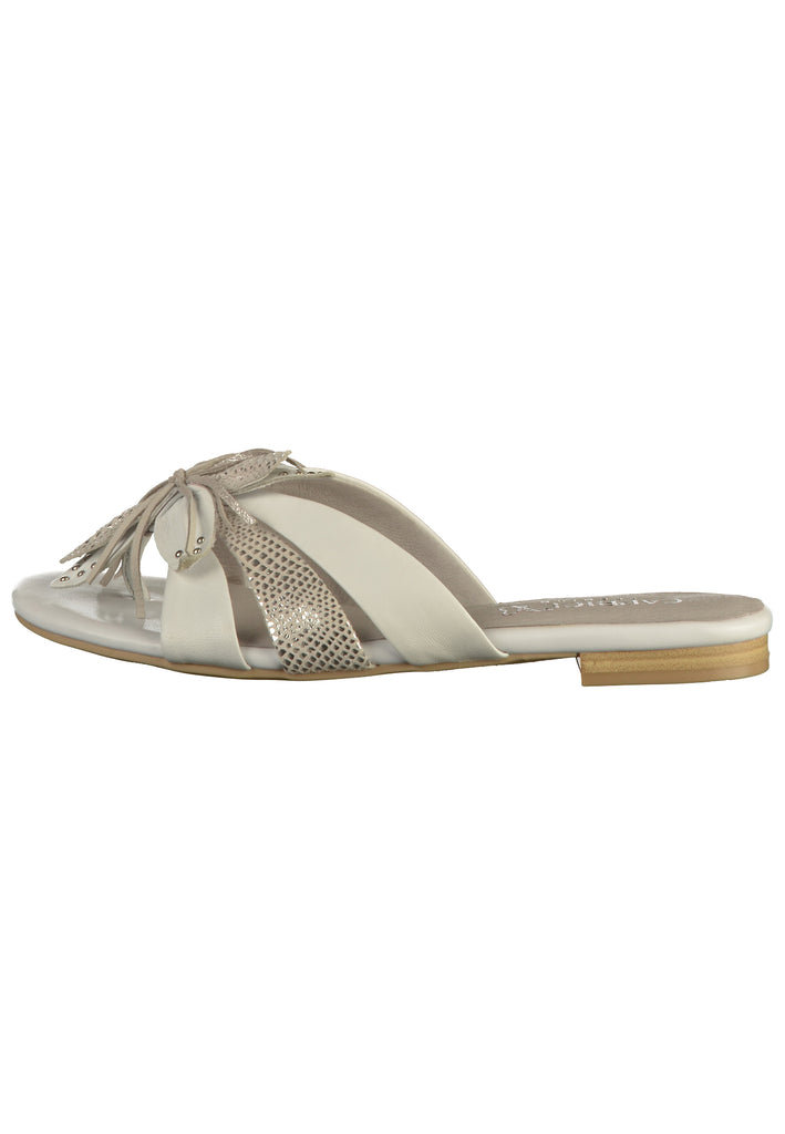 Caprice Pantoletten Leder Weiß - surf4shoes