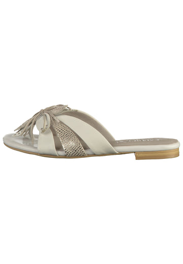 Caprice Pantoletten Leder Weiß - surf4shoes