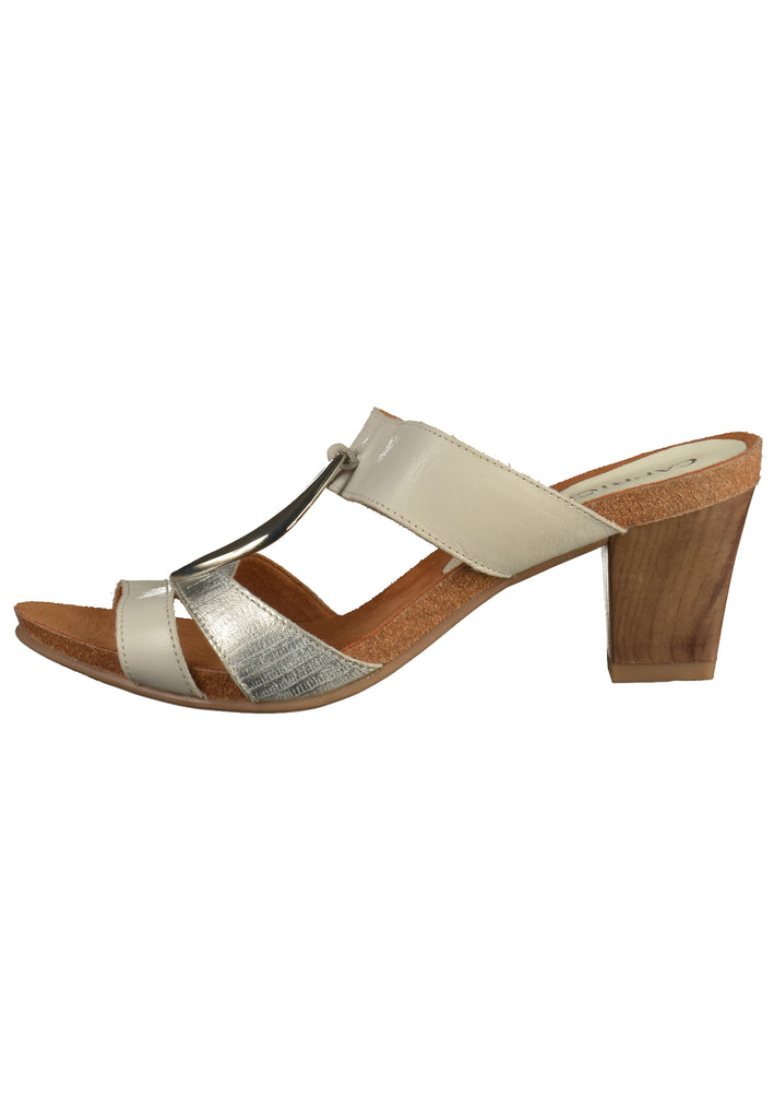 Caprice Pantoletten Nappaleder Weiß - surf4shoes