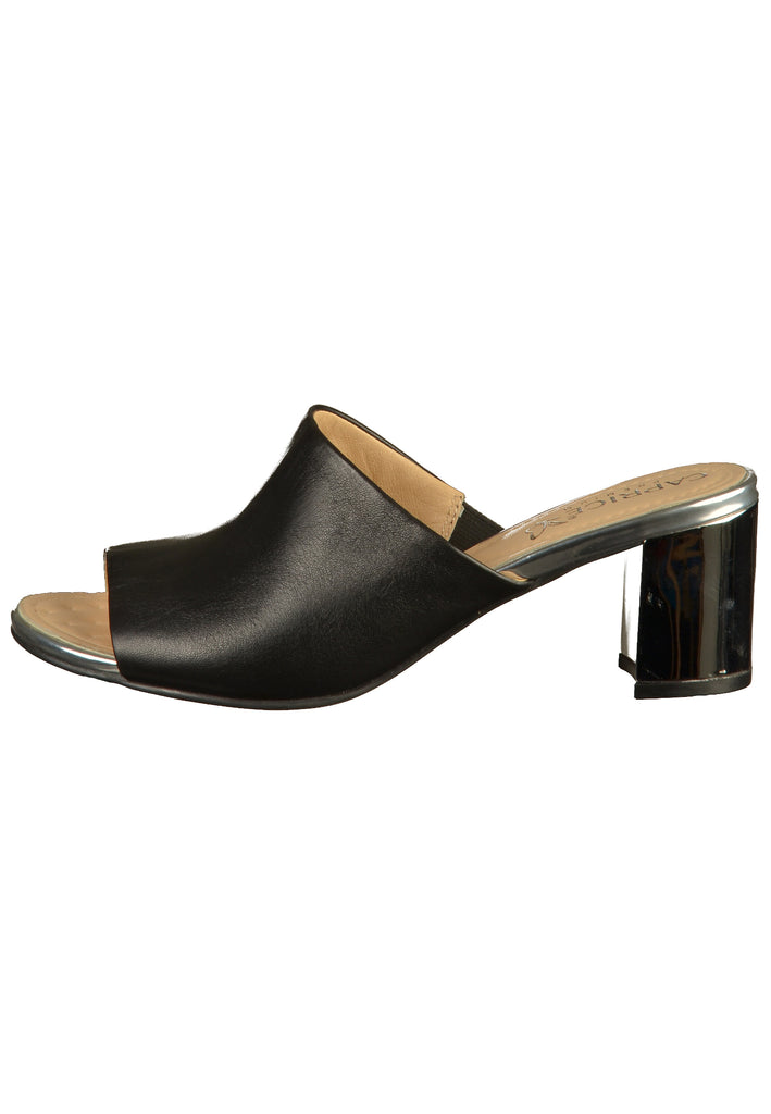 Caprice Pantoletten Nappaleder Schwarz - surf4shoes