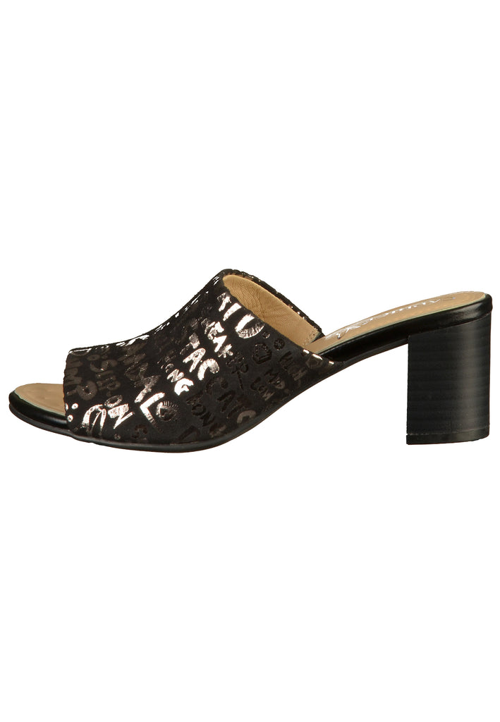 Caprice Pantoletten Leder Schwarz - surf4shoes