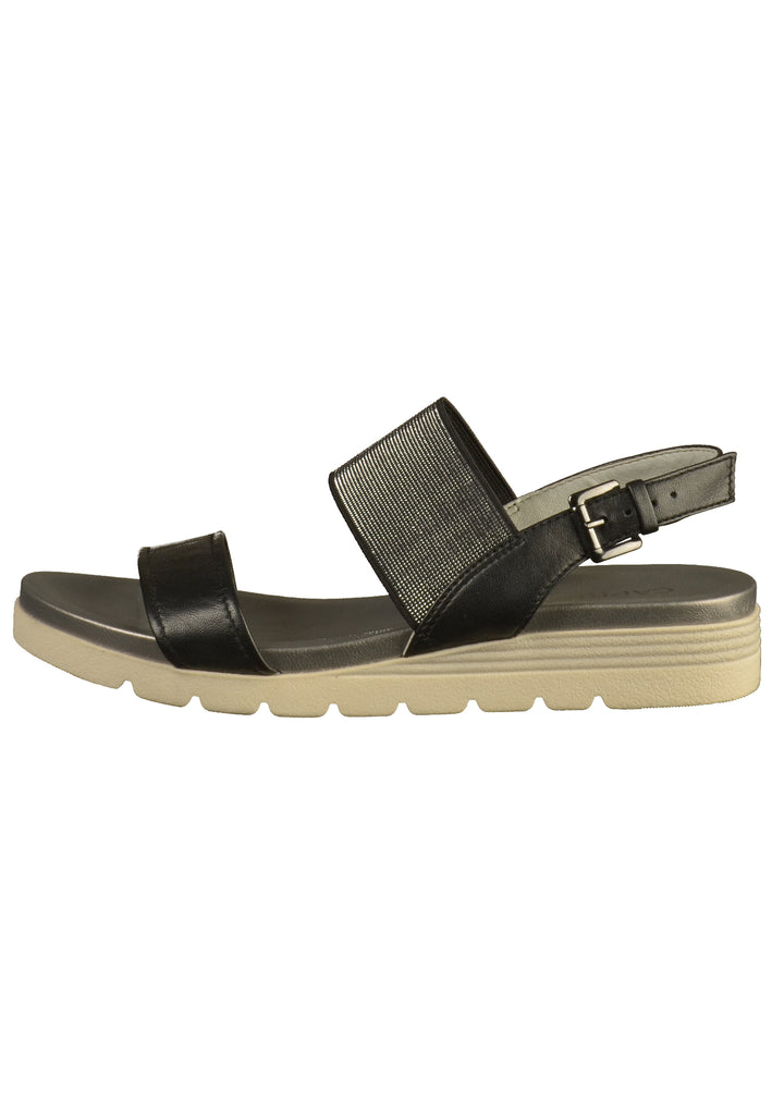 Caprice Sandalen Leder/Textil Schwarz - surf4shoes