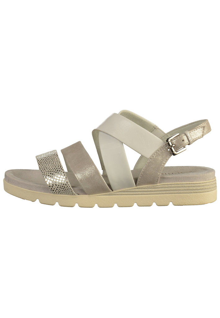 Caprice Sandalen Leder Silber - surf4shoes