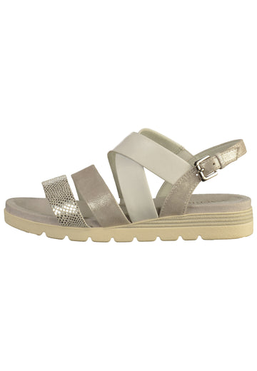 Caprice Sandalen Leder Silber - surf4shoes