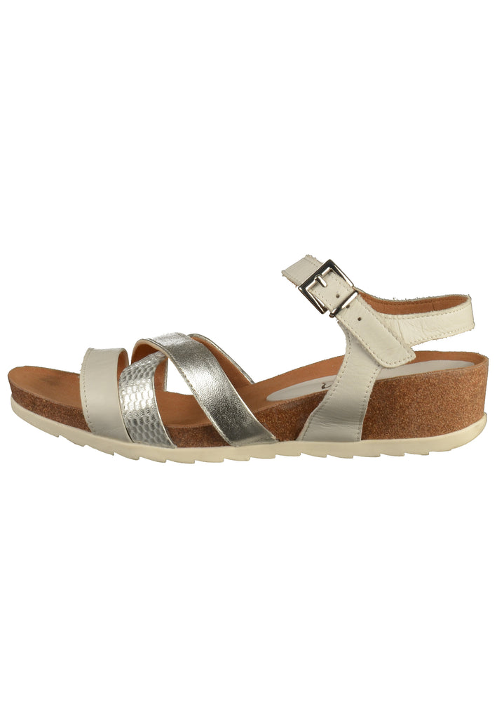 Caprice Sandalen Leder Weiß/Silber - surf4shoes