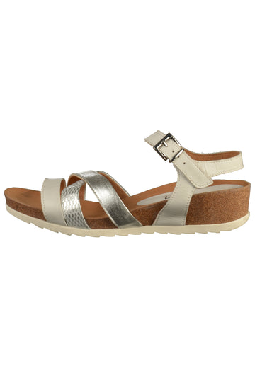 Caprice Sandalen Leder Weiß/Silber - surf4shoes