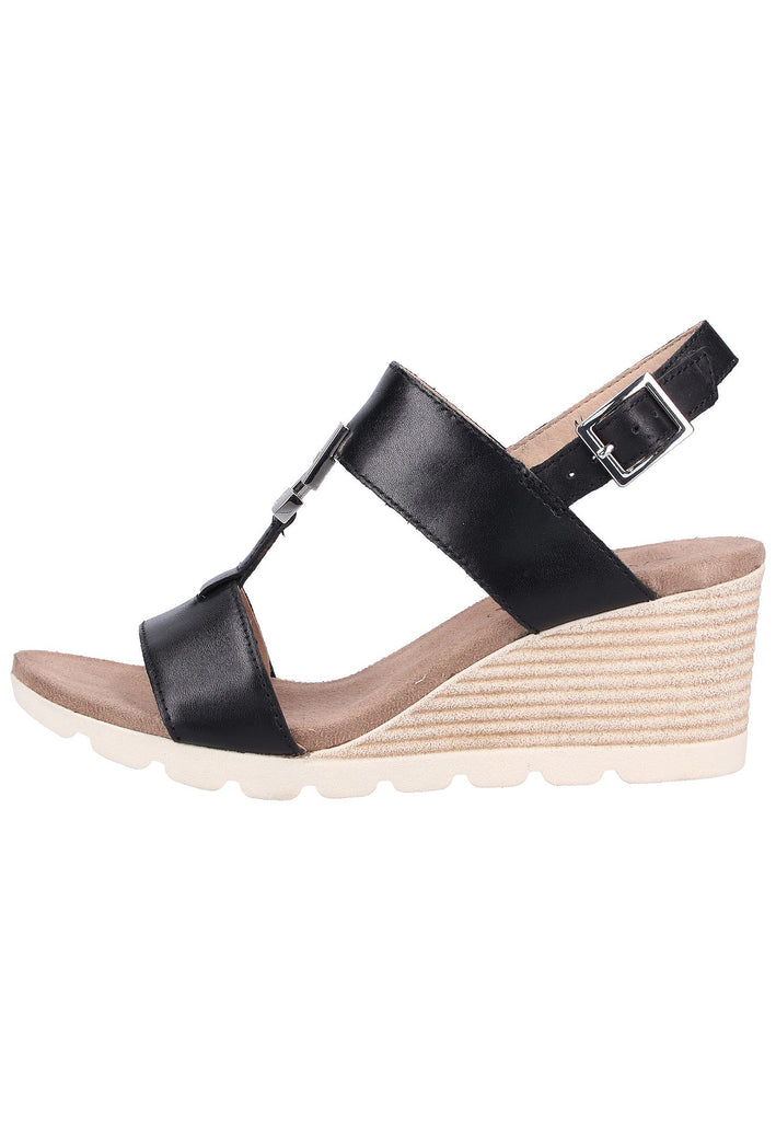 Caprice Sandalen Nappaleder Schwarz - surf4shoes