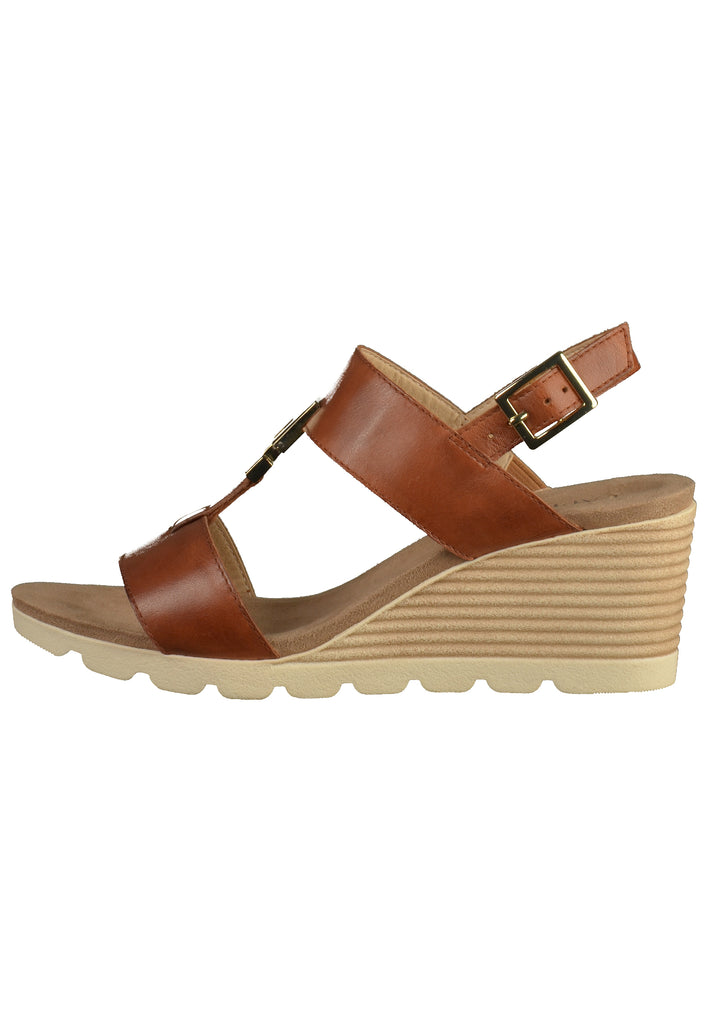 Caprice Sandalen Nappaleder Cognac - surf4shoes