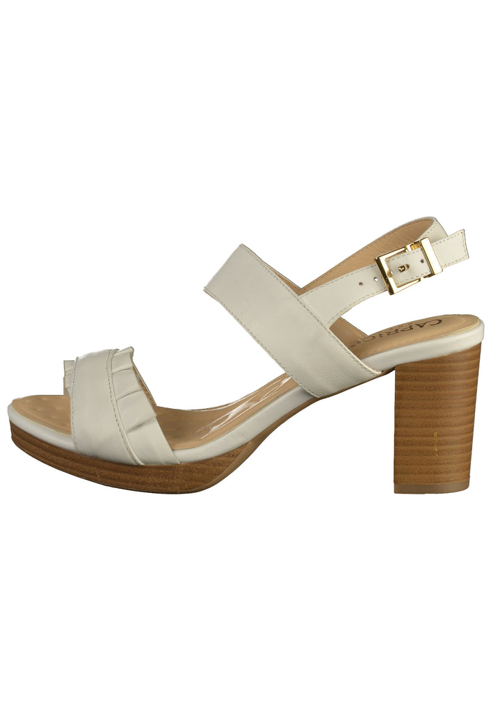 Caprice Sandalen Nappaleder Weiß - surf4shoes